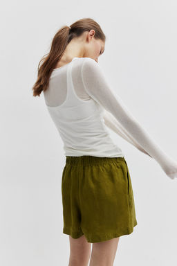 Pantalon corto de lino - H&m фото 4