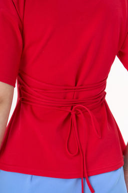 Футболка с завязками Николь (красный) - Эльза фото 10
