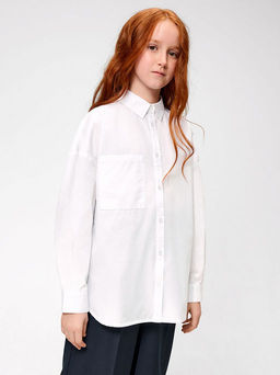 20240260176, Блузка детская для девочек Kort белый Acoola