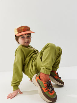 Кроссовки Авокадо/Апельсин с двойной шнуровкой - Bungly фото 2