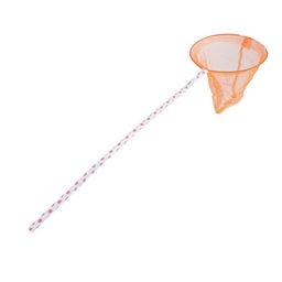 Цена за 2 шт. Сачок детский, бамбуковая ручка в горох 60 см, d=20 см, цвета МИКС