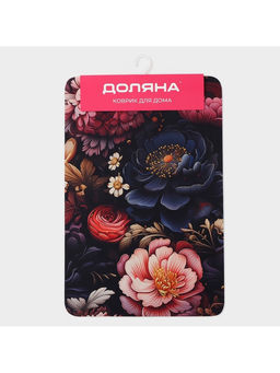 Коврик для дома Доляна Black Flowers, влаговпитывающий, 40?60 см  фото 9