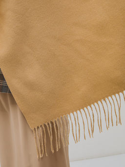 Большой теплый двусторонний палантин В СОСТАВЕ ШЕРСТЬ и КАШЕМИР - Tantino фото 7