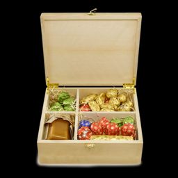 Деревянная шкатулка с конфетами, 920 г - Сибирский кедр фото 5