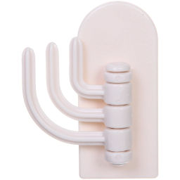 Цена за 10 шт. Крючок настенный многофункциональный на липкой основе "ИДЕЯДОМА", цвет белый, нагрузка 2кг/7*6см (пакет с подвесом)