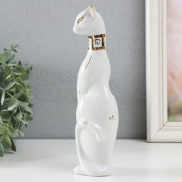 Фигурка керамика «Кошка египетская, белая» 21×5.5×6 см