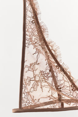 EMBROIDERED LACE TRIANGLE BRALETTE - Zara фото 6