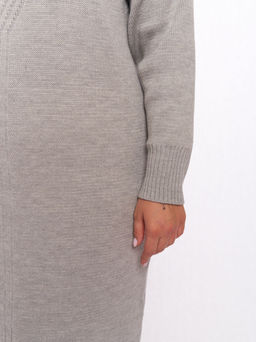 Серое вязаное платье PP91566GRY24 - Артесса фото 5