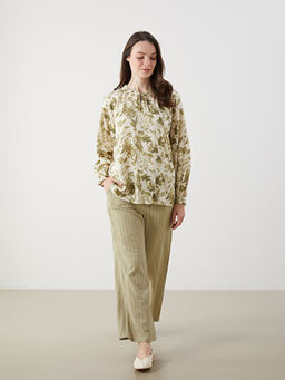 Beli Lastikli Dokulu Kad?n Pantolon