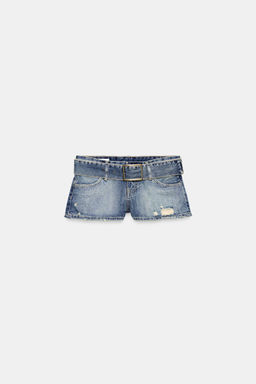 SHORTS DENIM TRF CINTUR?N / Azul - Zara фото 4