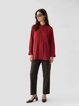 Hakim Yaka Oversize Kad?n G?mlek Tunik