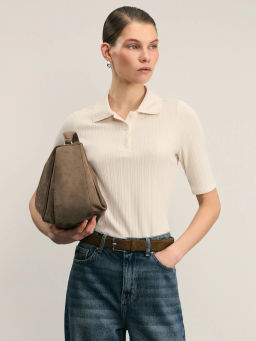 Футболка поло в рубчик / Zarina