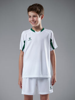 Детская футбольная форма KELME Football Suit (White/Green)