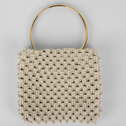 Цена за 2 шт. Ручки для сумки «Круг», металлические, d=15 см, 2 шт., цвет золотой