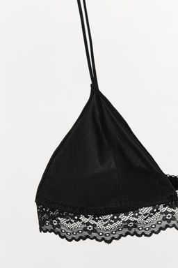 BRALETTE TRIANGULAR ENCAJE / Negro - Zara фото 5