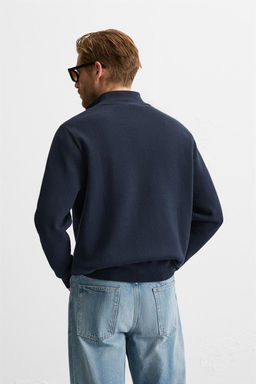 HIGH NECK QUARTER-ZIP SWEATER - Zara фото 3