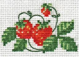 Klart набор для вышивания 0-023 Клубничка 8.5 х 5.5 см