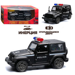 Полицейская инерционная машинка вид А die-cast , 1:32