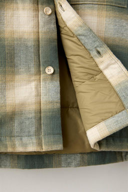 QUILTED CHECKED OVERSHIRT - Zara фото 5