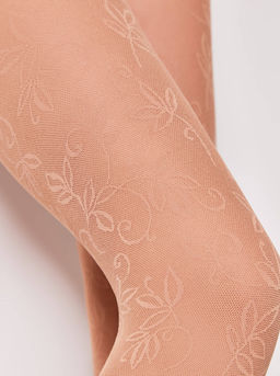 CONTE Эластичные колготки с ажурным цветочным рисунком KETTY natural - Conte elegant фото 2