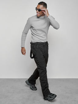 Полукомбинезон утепленный мужской зимний горнолыжный черного цвета 7431Ch - Colannia фото 41