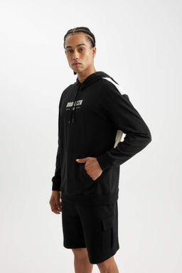 DeFactoFit Толстовка комфортного кроя с капюшоном NBA Brooklyn Nets  фото 3