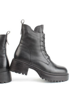 04-M3-1478 BLACK Ботинки зимние женские (натуральная кожа, натуральный мех) - Фабричный китай фото 14