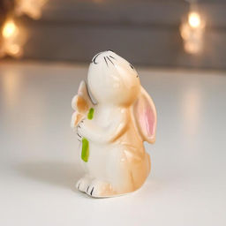 Сувенир керамика "Зайчик с ромашкой" 9,2х5,7х6,2 см