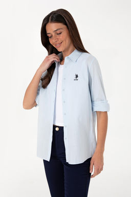 Kad_n A__k Mavi Uzun Kollu Basic G_mlek Sepette S_rpriz _ndirim - U.s. polo assn фото 3
