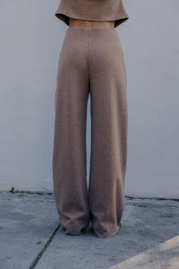 PANTAL?N PALAZZO SOTF TOUCH / Mocha - Zara фото 3