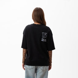 Футболка женская MIST Lucky, размер L-XL, чёрная