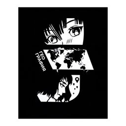 Тетрадь предметная Комикс Аниме 48 листов в клетку География, со справочным материалом, обложка мелованный картон, УФ-лак (полный), блок офсет