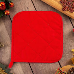 Прихватка Новогодняя ярмарка 19?19 см, саржа, 100% х/л, ватин 250 г/м? 50