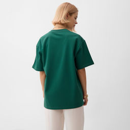 Футболка женская MINAKU, зелёная, размер 46-48