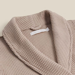 Халат вафельный мужской SL HOME: Basic «Саббиа», размер XL, хлопок 100%, коричневый