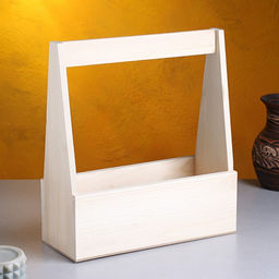 Кашпо деревянное 2711.59(30.5) см Таёжный костёр, с ручкой, натуральный