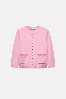 PLAIN KNIT 3/4 SLEEVE CARDIGAN - Zara фото 9