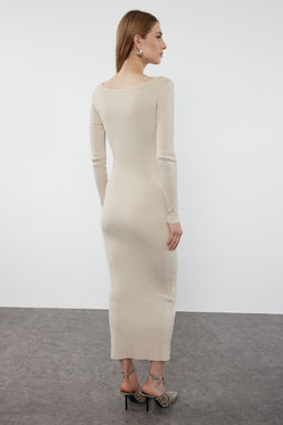 TRENDYOLMILLA Siyah Duz Maxi Triko Premium Iplik/Ozel Iplik Elbise TWOAW25EL00052  фото 5
