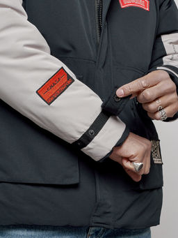 Куртка мужская зимняя с капюшоном молодежная темно-синего цвета 88906TS - Mtforce фото 14