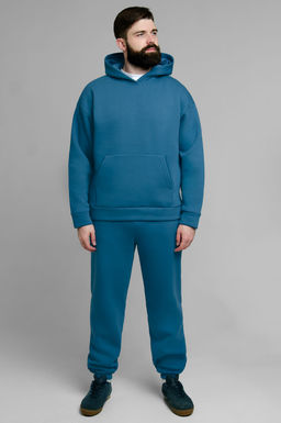 Арт. 69102 Костюм с брюками мужской с начесом 50-56 (4 шт) Цвет:джинс