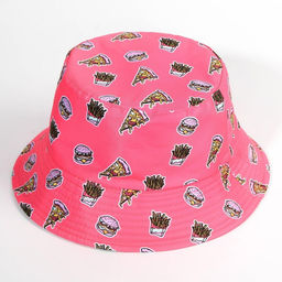 Панама «Фастфуд», розовая