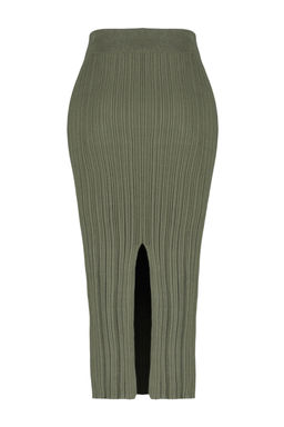TRENDYOLMILLA Haki Midi Triko Premium Iplik/ Ozel Iplik Etek TWOSS24ET00042  фото 14