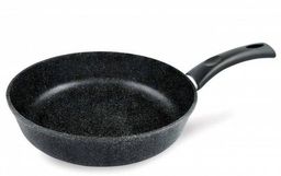 Сковорода Каменная Чёрный гранит несъемная ручка, 22 см - Нева металл посуда фото 3
