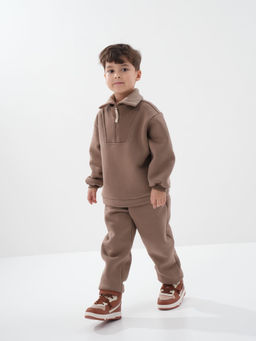 Джоггеры с карманами Какао утепленные - Bungly фото 2