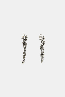 WATERFALL RHINESTONE EARRINGS - Zara фото 9