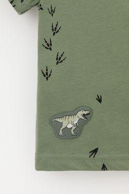 Crockid _ КР 302699/папоротник,следы динозавра к538 фуфайка (футболка) д/мал яс  фото 7