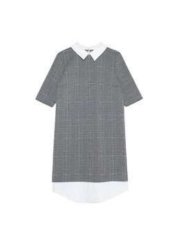 CONTE Платье с имитацией рубашки LPL 1052 grey-ivory check - Conte elegant фото 4