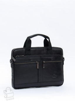 Портфель мужской кожаный 33773Z black Zinimsk