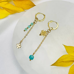 Серьги длинные из Амазонита - Радуга самоцветов фото 2