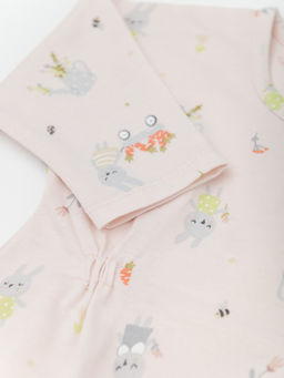 Комбинезон для девочки с длиным рукавом 2шт., бел/роз - Lesi kids фото 5